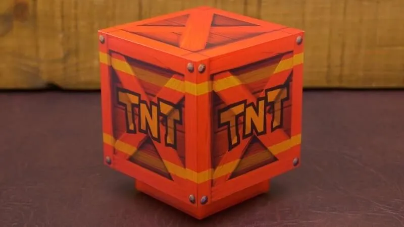 Crash Bandicoot TNT wooden crate from the video game